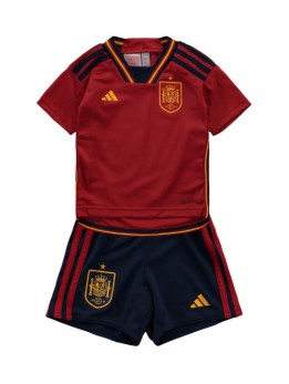 Spanien Replika Hemmakläder Barn VM 2022 Kortärmad (+ byxor)